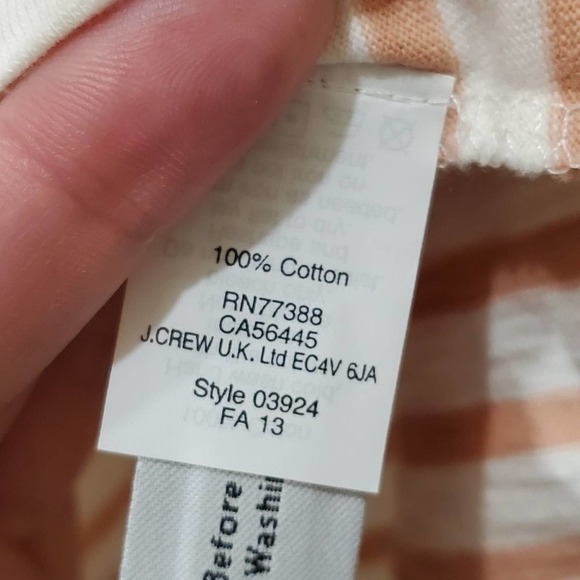 J. Crew jeweled neckline‎ striped shirt NEW!!!! Size XS - Picture 5 of 6